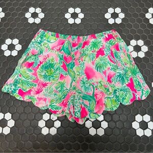 Lilly Pulitzer Dahlia Scalloped Elastic Waist Shorts Size XXS/00